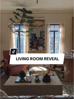 LIVING ROOM REVEAL! Ahh it’s finally time to show you guys what I’ve been (unintentionally) dragging out for months and months. Couldn’t love it more! #livingroomdesign #eclecticinteriors #designonadime #interiordesigntips #diyhomeprojects #lookforless #ikeahack 