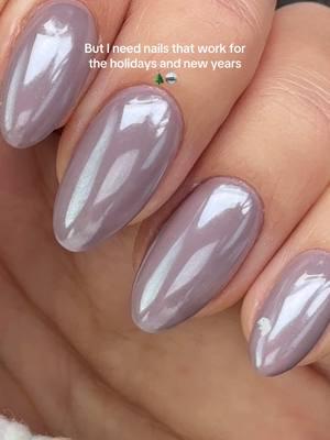 perfect holiday transition nails 🩶sugarplum gray #hardgel #newyearsnails #holidaynailsinspo #graynails #almondnails #creatorsearchinsights 