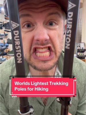 The worlds lightest trekking poles for hiking and backpacking. Reviewing the World's Lightest Trekking Poles with Adjustable Straps. Durston Gear Iceline trekking poles #trekking #trekkingpoles #Hiking #backpacking #ultralight #gearreview #durstongear #worldsbest #camping #hikingadventures #Backpackinggear #Outdoors #outdooradventures #backpackingtips #hikingtips #marionoutdoors #tips #howto#ultralightbackpacking #hikersoftiktok 