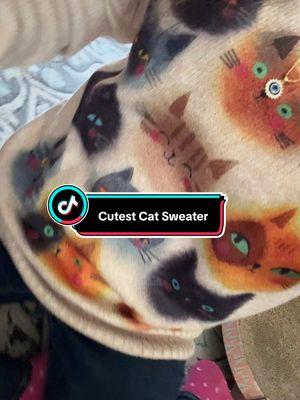 Cat Sweater Great gift for cat lovers click the link in video 🛒 #catsweater #catlover #tiktokmademebuyit #tiktokshopholidayhaul 