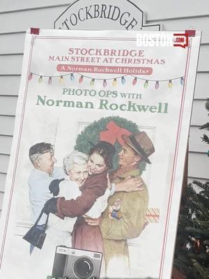 Ever wanted to be inside of a painting? Residents, tourists, and friends of Stockbridge, Massachusetts did just that. For their 35th Annual Stockbridge Main Street at Christmas event, the town recreated the famous Norman Rockwell painting, “Home for Christmas (Stockbridge Main Street at Christmas),” including the iconic red 1955 Mercury with a Christmas tree on its roof. Learn more about the local holiday tradition at the link in our bio. 🎥: Kristi Palma/Boston.com, Jessika Landon/Boston.com #holiday #christmas #newengland #newenglandtravel #massachusetts