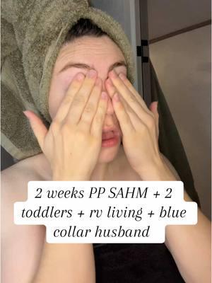 These 2 weeks have flown by 😭 #sahm #toddlermom #postpartum #bluecollarhusband #youngparents #newborn #3under3 #sahmlife #nursingbra #breastfeeding #breastfeedinghacks 