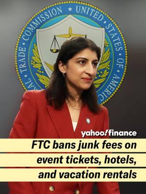 Federal Trade Commission (FTC) bans junk fees on event tickets, hotels, and vacation rentals. #yahoofinance #yahoofinancelive #federaltradecommission #ftc #junkfees #tickets #hotels #vacationrental #news #usnews #icymi #linakhan