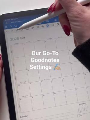 Our go-to goodnotes settings ✍🏼 ball pen, stroke eraser, handwriting font & more!! #ipad #goodnotes #ipadplanner #goodnotesplanner