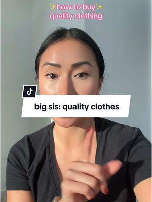 How to find quality clothing brands #buynow #underconsumption #clothinglabel #polyester #bigsis #advice #adviceforgirls 