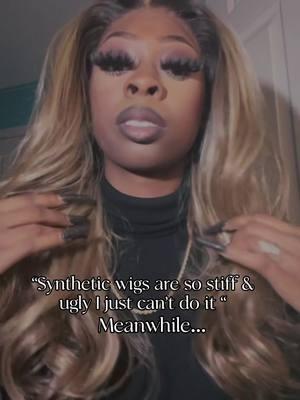 speak for yourself luvvv ☺️. you just gotta know what you doing, no tea no shade! & i didnt even pluck this unit so it couldve looked better 🙂‍↕️.  _____________________________ #fyp #foryoupage #syntheticwig #synthetichair #zelena #sensationnelwigs #stiffwhere #wigtok #highlights #highlightwig #blackgirltok 