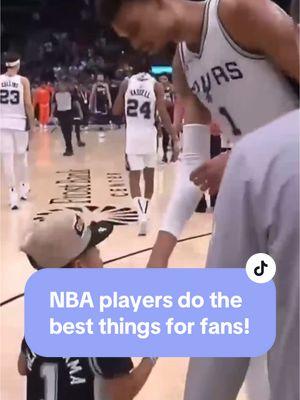 NBA players do the best things for fans! #foryou #fyp #victorwembanyama #stephcurry #warriors #NBA #nets #nbafans #jimmybutler #stevenadams