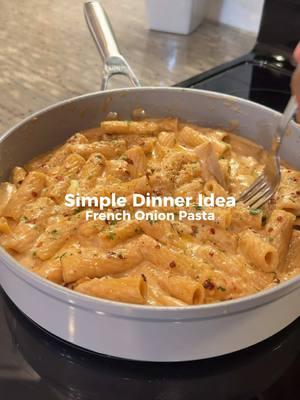 French onion pasta is probably one of my favorite pasta dishes. The flavor is quite literally unmatched. Try it and let me know what you think!  #DinnerIdeas #pasta #pastatiktok #pastarecipe #dinner #fyp #recipes 