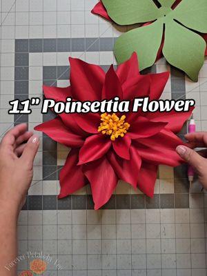 Exclusive SVG Template Available in my Etsy Shop.. Link in Bio! Mini Poinsettia  #Christmas #Flowers #diyflowers #handmade #handcrafts #foreverpetalsbyvee #poinsettia 