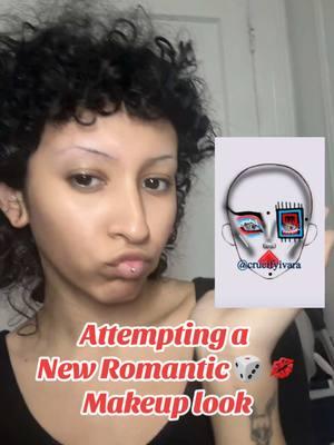 Makeup inspo from >>@🥀𝐼𝒱𝒜𝑅𝒜🥀  My first time doing a new romantic makeup look so its not perfect but its a start :)  @Mehron Makeup gifted me this foundation to try and it worked perfectly for this look 🖤 #newromantic #newromanticmakeup #newwave #80s #postpunk #duranduran #makeup #makeuptutorial #altmakeup #newwavemakeup #foryou #foryoupage #fyp #goth 