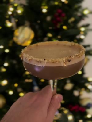 On the 9th Day of Festive Cocktails, we present to you - Santas Chocolate Chip Cookie Espresso Martini.  This is our version of Santas Milk & Cookies Martini #xmas #xmascocktails #cocktails #holidays #holidaydrinks #mixology #xmasespressomartini #espressomartini 