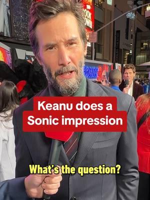 Keanu Reeves addresses the "continuity error" in the Sonic movies #sonicmovie3 #sonic #sonicthehedgehog #keanureeves #redcarpet #interview #movie #gaming