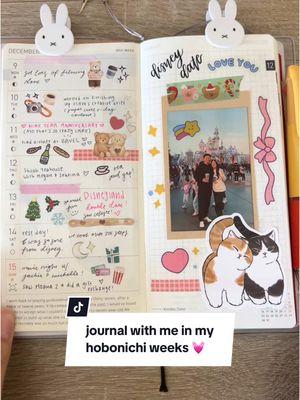 got to use my christmas stickers 🎄🥰 #journalwithme #hobonichi #hobonichiweeks #journaltok #hobonichiweeks 