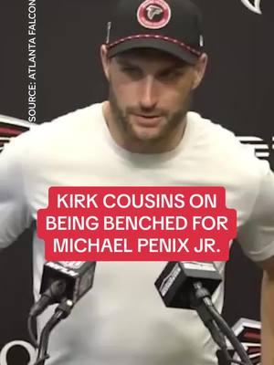 We still love you Kirk 🥺 #nfl #atlantafalcons #atlanta #georgia #kirkcousins #michaelpenixjr #quarterback #benched #sad #fyp #viralvideo 