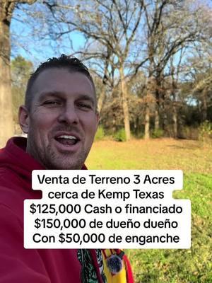 Venta de Terrenos 3 acres 125,000 Cash o financiado de doña dueño 150,000 con 50,000 de enganche. #kemp #gunbarrel #dallastx #dallas #fortworthtexas #mabanktx #mabank #kaufman  