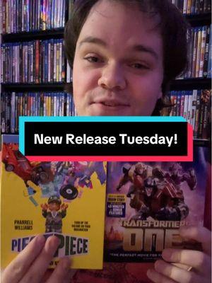 Check out these New Release Tuesday additions to the Movie Den! These are available now, as of Tuesday, December 17th! Up first from @Universal Pictures and @focusfeatures is the Blu-ray for Piece By Piece! Directed by Morgan Neville. It tells the story of the life and career of American musician Pharrell Williams in the style of LEGO animation. Next from @Paramount Pictures is one of my favorite animated movies of the year and esaily the best of its franchise, Transformers One! Directed by Josh Cooley, and starring Chris Hemsworth, Brian Tyree Henry, Scarlett Johansson, Keegan-Michael Key, Jon Hamm, Steve Buscemi. The untold origin story of Optimus Prime and Megatron, better known as sworn enemies, but once were friends bonded like brothers who changed the fate of Cybertron forever. #newreleasetuesday #physicalmedia #4kultrahd #bluray #movies #moviecollection #piecebypiece #transformersone #pharrellwilliams #morganneville #lego #transformers #chrishemsworth #briantyreehenry #keeganmichaelkey #scarlettjohansson #jonhamm #stevebuscemi #chadhugo #gwenstefani #kendricklamar #timbaland #justintimerlake #bustarhymes #jayz #snoopdogg #pushat #missyelliott #tylerthecreator  This video is not sponsored, but hey Universal and Paramount, my DMs are open! 👀