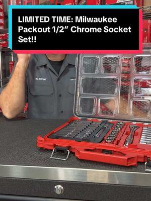 #limitedtime #milwaukeetools PACKOUT 1/2” Chrome Master Sets for the MOST AFFORDABLE Price EVER!! Order this deal now on the website now while supplies last!! #handtools #tools #mechanic 