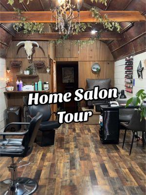 Replying to @hailie.fullmer Leave your questuons i’ll try to answer. 🥰 This building is a 12x32 my hubby did all the wood work inside. #hairstylist #homesalon #haleyfromtheholler 