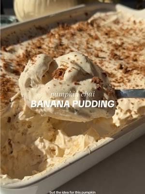 This recipe is my Christmas gift to myself 🍌 I LOVE banana pudding and this spiced up version is perfect for the holidays. You can make it ahead of time and just serve when you’re ready! Your guests will freak out over it it’s so damn good. Serves 14 Ingredients: 1 14 oz. can sweetened condensed milk ½ cup canned pumpkin puree 1 ¼ cups ice cold water 1 3.4 oz. box instant vanilla pudding mix 1 ½ teaspoon cinnamon ½ teaspoon ground ginger ½ teaspoon ground cardamom ¼ teaspoon ground nutmeg ½ teaspoon kosher salt 3 cups heavy cream 6 barely ripe bananas 1 12 oz. box vanilla wafers 16 gingersnap cookies Instructions: To a large bowl, add the sweetened condensed milk, pumpkin puree, and water. Whisk together until well combined. Add in the pudding mix, spices, and salt, and whisk again until everything is fully incorporated. Cover the bowl with plastic wrap and refrigerate for 3 hours or overnight until the pudding is set and not watery. In a large bowl or stand mixer, add the heavy cream and use an electric mixer to whip until stiff peaks form. Remove the pudding from the fridge and whisk it until smooth. With the mixer on low, slowly add spoonfuls of the pudding mixture into the whipped cream until no streaks of pudding remain. Set aside. Crush the gingersnap cookies in a zip-top bag with a rolling pin or heavy pot until they’re the consistency of coarse crumbs. Thinly slice the bananas. To a 9x13 inch baking dish, arrange 1/3 of the Nilla wafers to cover the bottom of the dish. Next, arrange 1/3 of the bananas, 1/3 of the pudding mixture, and 1/3 of the gingersnap crumbs. Repeat twice more but do not add the final 1/3 of gingersnap crumbs for serving (those will be added right before serving). Cover with plastic wrap and allow to chill in the fridge for at least 4 hours - or up to 8 hours, but no longer (or the bananas will start to brown). When ready to serve, garnish the top with the remaining gingersnap cookie crumbs and scoop out servings with a large spoon. #broccyourbody #EasyRecipes #easydessert #bananapudding #pumpkinspice #pumpkin #holidaydessert #christmasrecipes #holidayrecipes