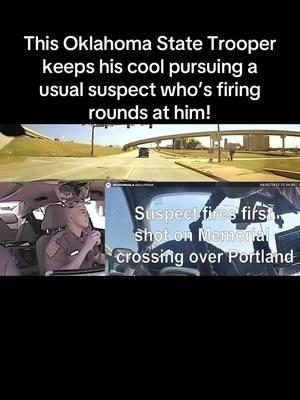 This Oklahoma State Trooper keeps his cool pursuing a usual suspect who’s firing rounds at him! #fypシ゚viral #police #fyp #cops #copsoftiktok #fhp #florida #copsoftiktok #fyppppppppppppppppppppppp #fypdongggggggg #viralvideo #policeoftiktok #policeofficer #fypsounds #oklahoma #police #statetrooper #gsp #felonsoftiktok #2pac #ohp #instagood #Love 