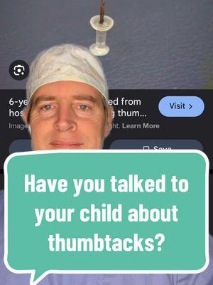 Have a conversation with your child about thumbtacks and other sharp objects in their mouth. If they are not paying attention, they could end up swallowing it or breathing it in and then it becomes a medical emergency. #Thumb #tack #Child #Adolescent #Breathing #Swallowing #Emergency #ER #Operatingroom #OR#Parents #Mom #Dad #ForYouPage