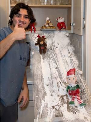 This is so creative, donuts for mini sleds for the win🎄⛄️ #elfontheshelf #christmas #MomsofTikTok #dadsoftiktok 