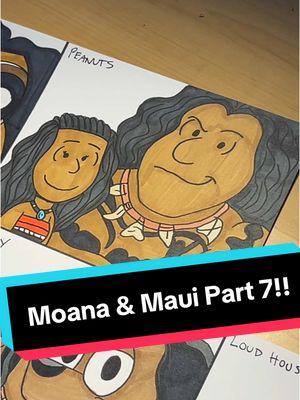 What did you think of Moana 2? #fyp #moana #moana2 #maui #therock #disney #disneyanimation #peanuts #charliebrown #art #artistsoftiktok #drawing #viral 