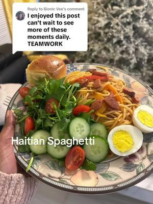 Replying to @Bionic Vee bon manje lakay #haitiantiktok #fypシ #haitiantiktok🇭🇹 #haitianspaghetti #vinnmanjeavem #hatiantiktok🇭🇹😁😁 