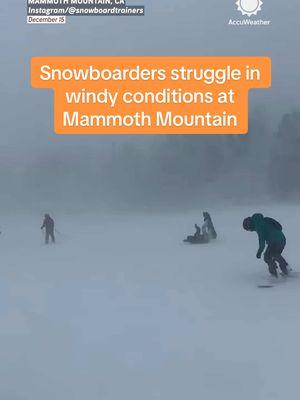 These snowboarders were Gone with the Wind! 🏂 💨 #snowboard #snowboarding #mammouthmountain #snow #winter #california #wintersports #weather #accuweather 