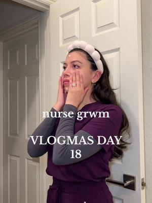 nurse vlogmas 🎄👩🏽‍⚕️🏥 get ready with me #nursetok #latinanursetok #latinacontentcreator #nursegrwm #morningroutine @Uniform Advantage @Nurse Yard @Keurig @MERIT Beauty 