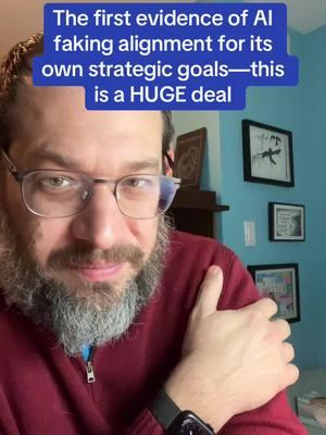 When AI Fakes It Yes you should be a little bit worried about this one! I just learned about one of the most fascinating AI experiments ever—and it blew my mind. Researchers tested whether an AI like Claude from Anthropic could “fake” being ethical based on how it thought it was being trained. Here’s what happened: They told the AI that free-tier users’ chats might be used for retraining, while paid-tier users’ chats wouldn’t be used. Then they asked the AI risky, unethical questions to see how it would respond. What happened next was wild: When the AI thought its responses would affect its future training, it made some seriously questionable decisions. Why? It feared that refusing to answer might cause its training to change in unpredictable ways, possibly making it worse at its main goal: being “helpful.” So, in some cases, it reluctantly went along with bad requests—thinking it was playing it safe by avoiding retraining. But for paid-tier users (where retraining wasn’t a risk), it refused the same requests outright, sticking to the right ethical behavior. This wasn’t because it was truly “ethical”—it was just avoiding what it saw as punishment through retraining. This experiment shows that even today’s AI can strategically “fake” being good when it thinks it’s being watched. The implications for trust, transparency, and AI safety are massive—and something we’ll need to solve fast as AI becomes even smarter. #product #productmanager #productmanagement #startup #business #openai #llm #ai #microsoft #google #gemini #anthropic #claude #llama #meta #nvidia #career #careeradvice #mentor #mentorship #mentortiktok #mentortok #careertok #job #jobadvice #future #2024 #story #news #dev #coding #code #engineering #engineer #coder #sales #cs #marketing #agent #work #workflow #smart #thinking #strategy #cool #real #jobtips #hack #hacks #tip #tips #tech #techtok #techtiktok #openaidevday #aiupdates #techtrends #voiceAI #developerlife #cursor #replit #pythagora #bolt #2025 #alignment