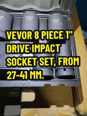 VEVOR 8 PIECE 1" DRIVE IMPACT SOCKET SET, FROM 27-41 MM. CRO-MO SOCKETS. #impactsocketset #socketset #sockets #impact #vevortools #vevortool #vevor #cromo #tools #toolsoftiktok #tool #tools #mechanicsoftiktok #mechanic #toollife #tooltok #tooltiktok #toolset #fyp #fy #viral #tiktok #fypage #fypシ゚viral #toolstoday #lookatthat #hardwaretools #lookatthis #toolsofthetrade #sale #sell #mechaniclife #ttsdelightnow #giftguide #spotlightfinds #treasurefinds #christmassale #christmassales #mademyyear #christmasdeals #TikTokShop #tiktokshopping #trending2024 #viralvideos #onsale #flashsale #giftideas #giftidea #gift #look #tiktokshopfinds #tiktokfinds #tiktokfind #tiktokviral #ttsacl #tiktokviralvideo #savingssquad #tiktokmademedoit #getyours #today #tiktokmademebuyit #foryou #foryoupage #trending @Vevor_US @HAIDEE_Vevor @vevor shop 