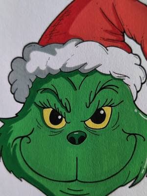 Drawing the Grinch with Arrtx Acrylic Markers #art #artoftheday #fyp #arte #arttoker #arttok #christmas 