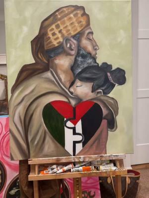 Heartbroken #oilpainting #oilpaintartist #oilpaintwork #ArabTikTok #arabartist #middleeasternart #middleeastart #arabianartists 