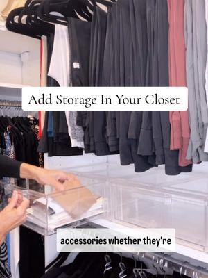 The space under the short hanging in your closet is often the most underutilized real estate! If you level up your storage game, you can maximize this space. Here’s my favorite way to do it! 👇 I love using these clear drawers from @The Container Store They are not only functional and roomy, but they  blend right into your space seamlessly. ✨ 👉 Go to the link in my profile to shop these drawers! #smallspaces #ltkhome #declutteryourlife #simplesolutions #homehacks #organizinghacks #decluttering #organizingtips #closetorganizing #closethacks #getorganized #organizingtips #thecontainerstore #thecontainerstoreambassador #closetorganization #thecontainerstoreorganizer #closetorganizer #closetorganizationideas #closetorganizing #smallspaceorganization