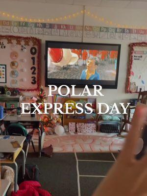 POLAR EXPRESS DAY🚂❤️🎄🔔 #polarexpress #polarexpressday #christmas #classroomfun #students #christmasintheclassroom #classroomtransformation #teacher #teacherlife #funteacher #teachervlog #firstgrade #elementaryschool #elementaryteacher 