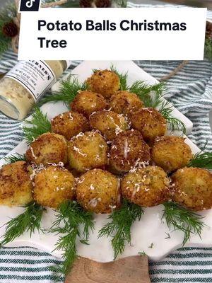 Christmas is almost here and I have the perfect festive holiday dish to get you in the merry mood: Crispy Cheesy Potato Balls Christmas Tree with Horseradish Crème Fraiche Sauce!  What makes this dish (and sauce) even better is that it’s made with a special ingredient: @Kelchner_Food_Products Horseradish! Kelchner’s Horseradish is delicious and strong on the palate with eye-watering heat and a subtle tangy finish—pushing this appetizer to the next level!  Kelchner’s Horseradish, crafted from peak-harvest roots, delivers a bold, refined flavor that’s been a staple since 1938. Known for making delicious condiments from cherished family recipes, Kelchner’s is perfect for those who demand the best for their favorite dishes. Check out the link in my bio for a $1 off coupon for a jar of Kelchner’s Horseradish!  Crispy Cheesy Potato Balls Christmas Tree with Horseradish Crème Fraiche Sauce- perfect for the holidays  Ingredients:  3 lbs yellow gold potatoes  2 tsp salt  1 tbs @kelchner_food_products horseradish 1/2 tsp black pepper  3 tbs flour  1 tbs parsley, chopped  1 tbs chives, chopped  1/2 cup Parmigiano Reggiano, grated  2 cup Panko breadcrumbs, for coating  Avocado oil, for frying  Horseradish Crème Fraiche  1 cup Crème Fraiche  1 tbs horseradish  1/2 lemon- juiced + zested  1/2 tsp salt  1/4 tsp black pepper  For garnish:  2 tbs Parmigiano Reggiano  1 tbs chives  Dill  Method:  1. Peel, wash and chop potatoes; boil in salted water until fork tender; mash potatoes however you like, I prefer the sieve method;  2. Mix mashed potatoes with Kelchner’s Horseradish, Parmigiano Reggiano, flour, chives, parsley, salt and pepper; 3. Scoop out mashed potatoes and coat them in bread crumbs and light roll;  4. Deep fry in batched at 350 degrees F until golden; 5. To make the sauce: mix all the ingredients above;  6. Serve potato balls with more Parmigiano Reggiano, chives then dip in and enjoy! Happy Holidays! 🎄 Note: This recipe makes about 30 pieces and it’s great for sharing!  #Kelchners #Horseradish #Christmas #ChristmasTree #CrispyCheesyPotatoBalls #HorseradishLovers #FlavorExplosion #KelchnersPartner #Foodie #Delicious #EastCoast #EastCoastFoodies #Seafood #SeafoodLover #PotatoBalls #HolidayAppetizer #RecipeShare 