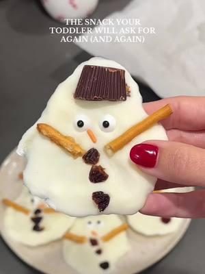 Sorry frosty! Okay but this melted snowman treat is the cutest winter snack for toddlers. Easy to make, fun to eat, and toddler approved.  What you’ll need:  Yogurt (as the snow base) Orange sprinkles (for the carrot nose) Raisins (for buttons or other details) Pretzel sticks (for arms) Mini peanut butter cups (for the hat) Candy eyes (for the face) #toddlerapproved #toddlersnacks #toddlermom #toddlersoftiktok #toddlersnack #holidaysnacks #toddlerfood #toddlerfoodideas 