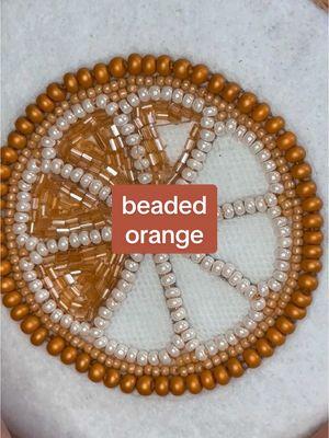 #beading #beadembroidery #handmade #DIY #orange