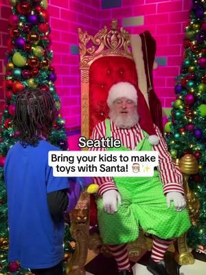 Making toys for Santa?! 🎅🏼How much better can it get as a kid? This fun and unique activity is unlike any other holiday activity that you’ve experienced. ✨🔬🕵️‍♂️ @LIT Immersive  #seattlethingstodo #seattle #mysecretseattle #pnw #seattleevents #seattlewashington #bestofseattle #immersiveexperience #wastate #seattlechristmas #pnwchristmas #seattlechristmasactivity 