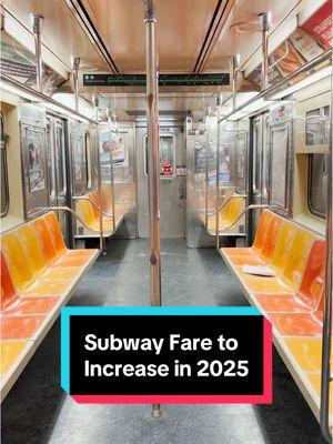 Subway fares are going up next year to possibly $3 #nyc #nycsubway #nycnews #subway #mta #newyorkcity 