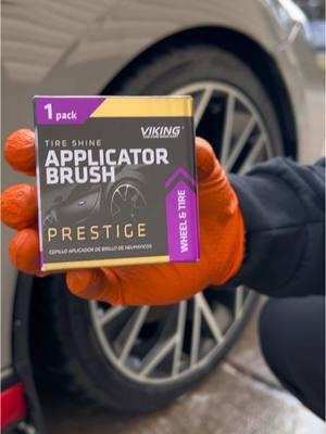 By far the best tire shine applicator!!! #detailing #mobiledetailing #professionaldetailing #carsofinstagram #tireshine #vikingcarcare 