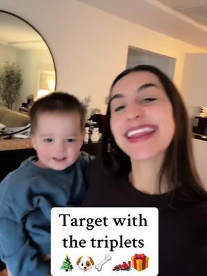 Need to go back tomorrow for all the things we missed due to the biting 😅 #identicaltriplets #triplets #tripletsoftiktok #target #mom #moms #MomsofTikTok #toddler #dog #stockingstuffers #christmas 