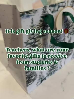 We are in the home stretch to winter break! 🎉🥳 It is the season of giving! Teachers, help the families out here! What is your favorite gifts to receive from your students and their families? Anything you’d rather not receive? Share in the comments! 🎁 #specialeducation #specialed #specialeducationteacher #specialedteacher #teacherlife #giftidea #giftgiving #teachergifts #teachergift