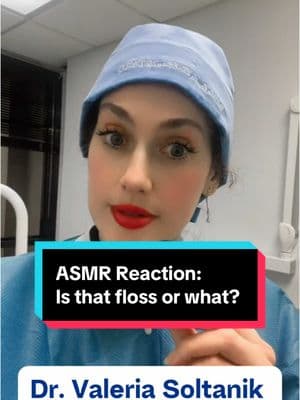 DOCTOR ASMR Reaction: Is that floss or what? #tiktokviral #fyp #fypシ asmr #satisfying #soothing #threads #thread #cord #whatisit #unbelievable #teaction #dentistry #doctor #Vlog #miami #dubai 