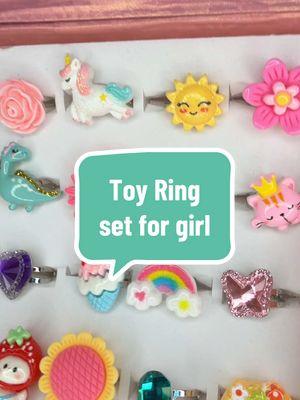 This adjustable toy ring set for girls is adorable! #adjustablering #toyrings #rings #toysforkids #toysforgirl #imaginaryplay #kidstoys #dressup #giftsforher #spotlightfinds #tiktokshopcreatorpicks #GiftGuide #TikTokShopHolidayHaul #TikTokShopBlackFriday 