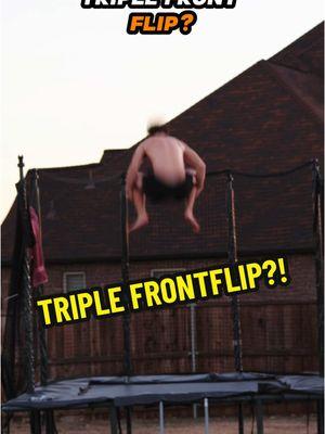 One Bounce Triple Frontflip?? 😱⁉️ #triple #frontflip #fyp #foryou #flips #trampoline #zackflips 