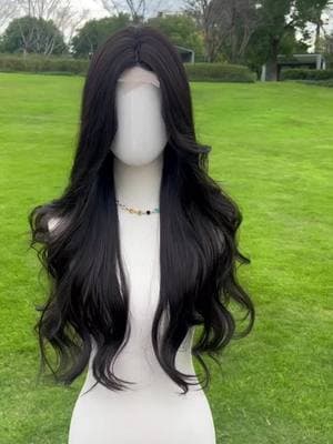 Small lace Black long hair. Who do you think it looks like #wig #wigtok #smilco #smilcowig #syntheticwig #lacefrontwig #christmas 