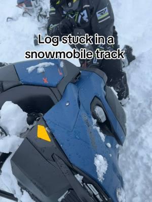 How did the log get in there?!  #Snowmobiling #SnowmobileLife #SleddingSeason #SledHead #MountainRiding #BackcountrySledding #SnowmobileAdventures #SledLife #SnowmobileGear #SnowmobileHighlights #WinterVibes #SnowDay #AdrenalineRush #SnowFun #WinterWonderland #SledFam #SledCulture #DeepPow #PowderSledding #SkiDooLife  #SnowmobilingCommunity 