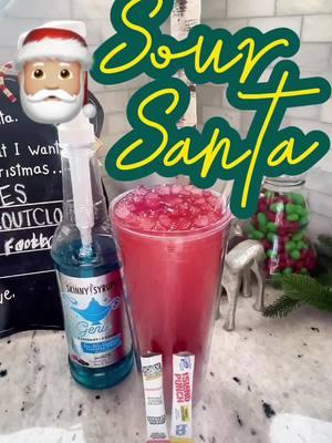 🎅🏼Sour Santa water💦 (Skinny Mixes discount: JENNLYNN1124) #Water #WOTD #drinkwater #Hydration  #FlavoredWater #WaterTok #drink #Recipe #WaterGoals #WaterRecipe #glasstumbler #waterbottle #Christmas #ChristmasRecipe #holidaydrinks 